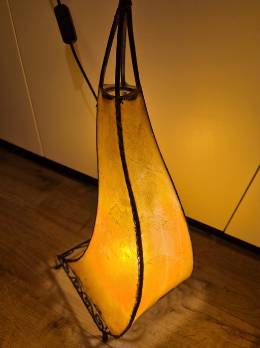 Parchment skin lamp metal frame beautiful warm light – vloerlampen, rvs