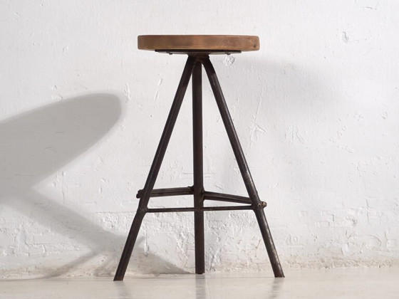 Sgabello rotondo in stile industriale (c.1960) #1 – Sgabelli, Iron, Industrieel (photo 13 of 16)