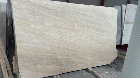 Solid oval travertine dining table, natural stone table, NDONI Natursteine, Beige, Minimalisme (photo 5 of 8)