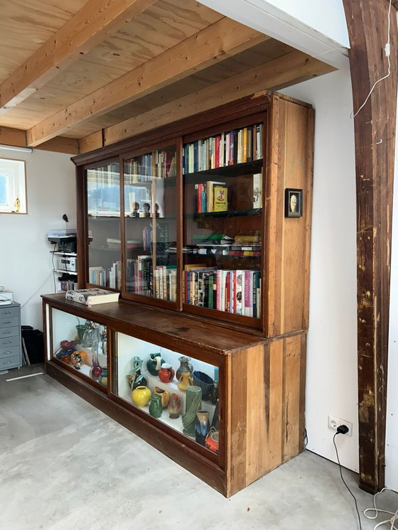 Image 1 of Bookcase with display case