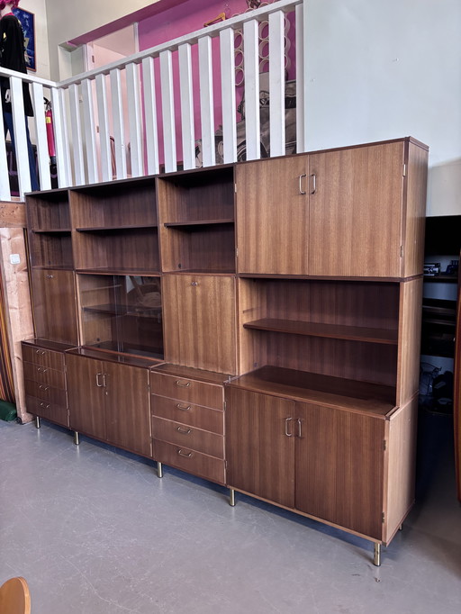 Vintage boekenkast modulair wandkast