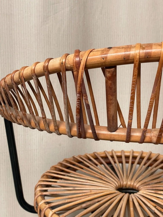 Image 1 of Vintage Dirk Van Sliedregt - Jonkers Noordwolde Rattan Chair