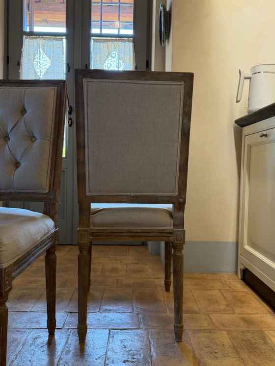 6 sillas Dialma Brown, estilo campestre inglés, Sillas de comedor, Madera, Taupe (foto 6 de 10)