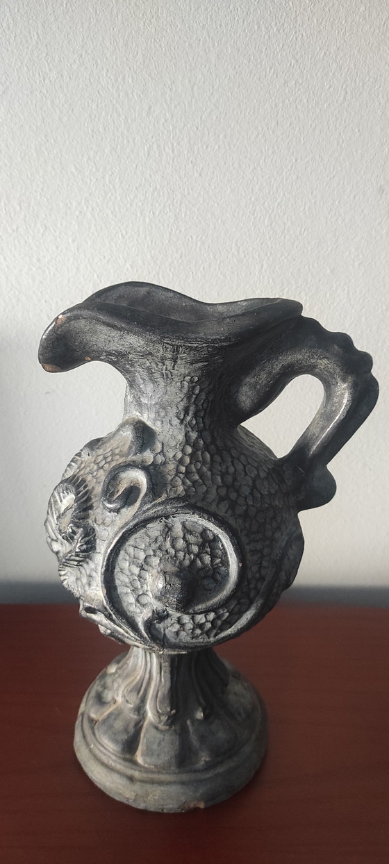 Marked Mid-Century Brutalist Set of Vases – Partenon Spain & Studio Art – Ceramic (photo 9 of 15)