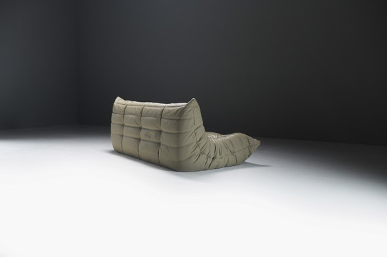 Image 1 of Magnifique Togo original (2011) en cuir kaki par Michel Ducaroy - Ligne Roset