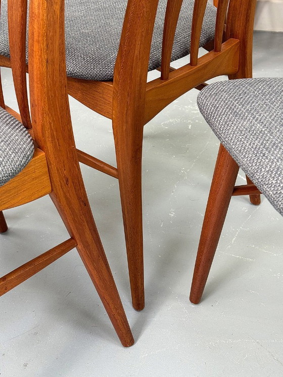 Image 1 of 10x chaises Eva en teck par Niels Koefoed pour Hornslet Møbelfabrik, années 1960