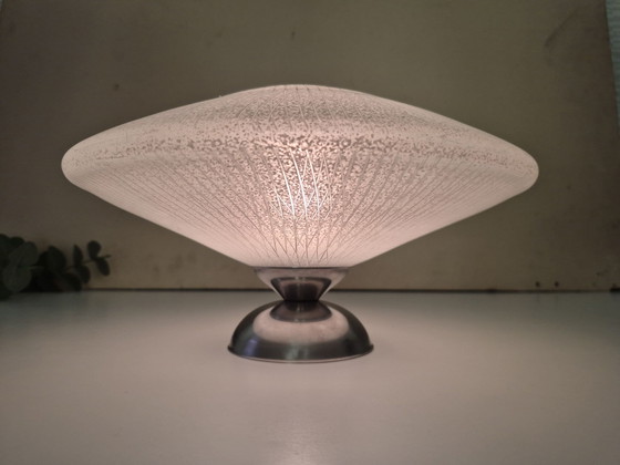 Lampada da tavolo UFO vintage. Stile Space Age anni '70., Lampade da tavolo, Alluminio, Vetro, Argentato (foto 10 di 12)