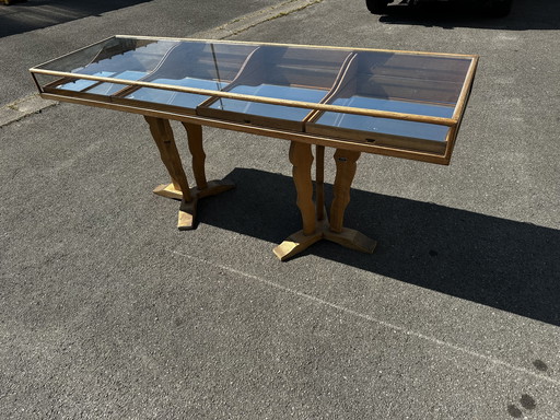 Meuble Vitrine années 50 / L 195 cm 
