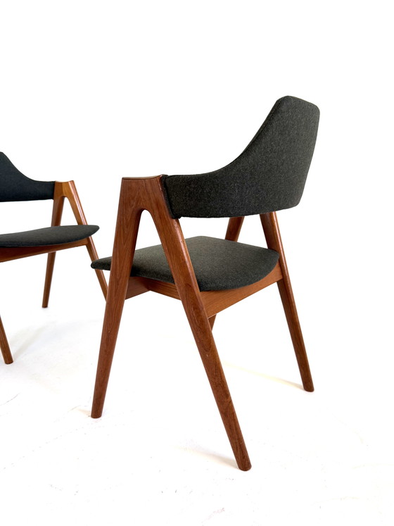 Image 1 of 6x chaise 'Compass' restaurée, Kai Kristiansen '60