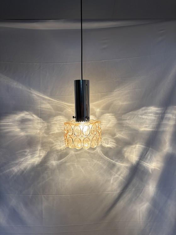 Image 1 of Lampada a sospensione vintage in vetro a bolle, design classico, Helena Tynell