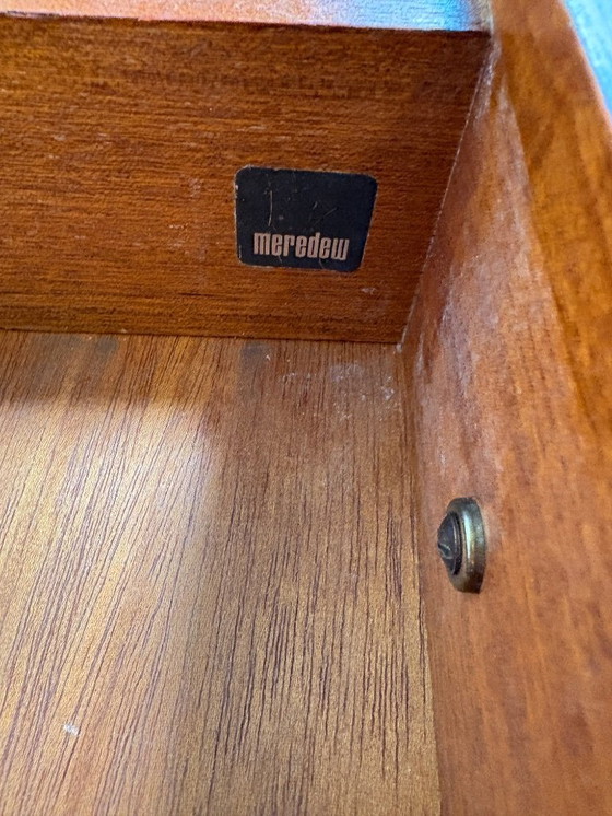 Image 1 of Mid-Century Retro Vintage Walnut Sideboard by Meredew 1960s  Sleek Design • British Craftsmanship • Stunning Walnut Grain 