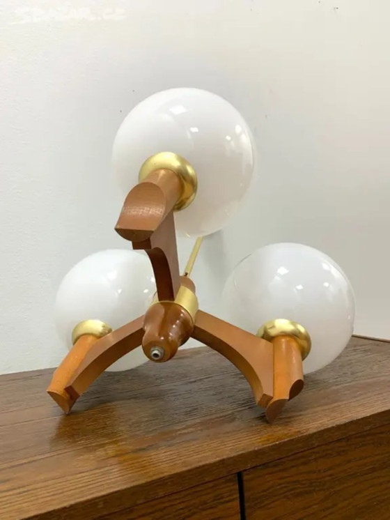 Image 1 of Lámpara de araña retro, década de 1970, Checoslovaquia