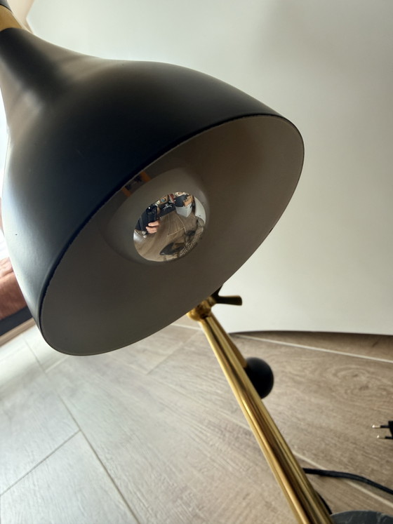 Eichholtz Cordero bureaulamp in messing, zwart metaal en marmer. – Bureaulampen, Marble, Metal (photo 5 of 13)