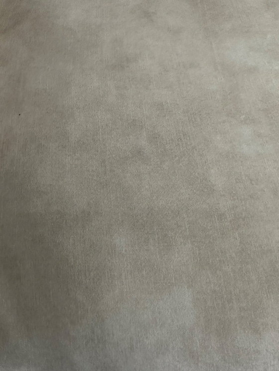 Image 1 of Wunderschönes Enzo Luca Ombre 3,5-Sitzer-Sofa mit passendem Hocker – ecrufarbener Samt