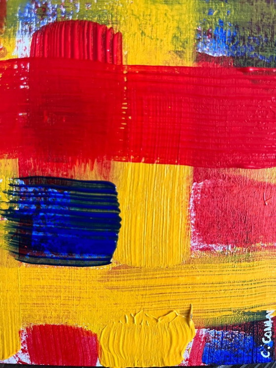 Image 1 of Abstract acrylschilderij 40x30cm.