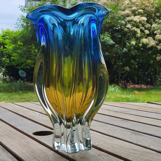Image 1 of Large crystal vase signed by Josef Hospodka, vintage 1960s/70s