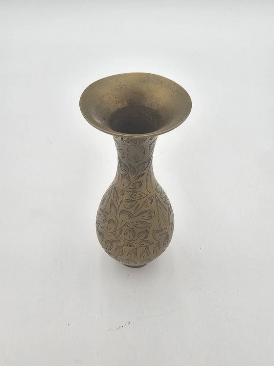 Image 1 of Indische Vase Mit Blumen-Dekor