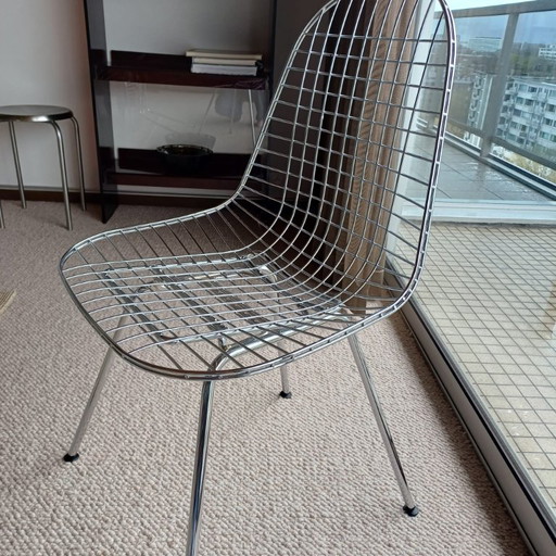 Sedia Vitra - Sedia in filo metallico Sedia DKX cromata (2 pezzi)
