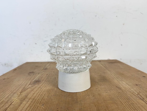 Image 1 of Vintage witte porseleinen plafondlamp, jaren 70