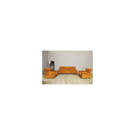 Image 1 of Vintage brown living room set, 1970s