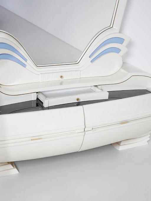 Tavolo da toeletta illuminato vintage di Fonte del Mobile, anni '70