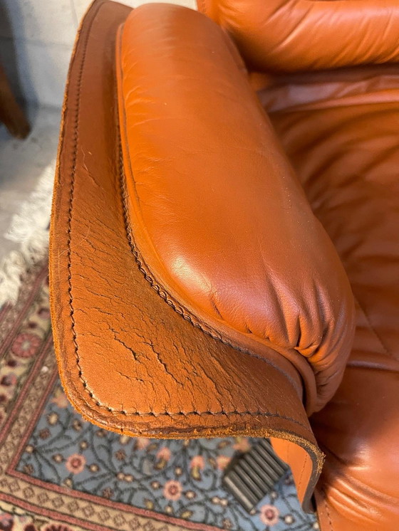 Image 1 of Fauteuil vintage italien en cuir