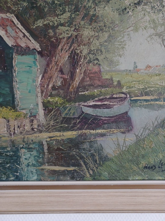 Quadro su tela in ottime condizioni – Hans Leutenegger, Dipinti e disegni, Canvas, Wood (photo 8 of 9)