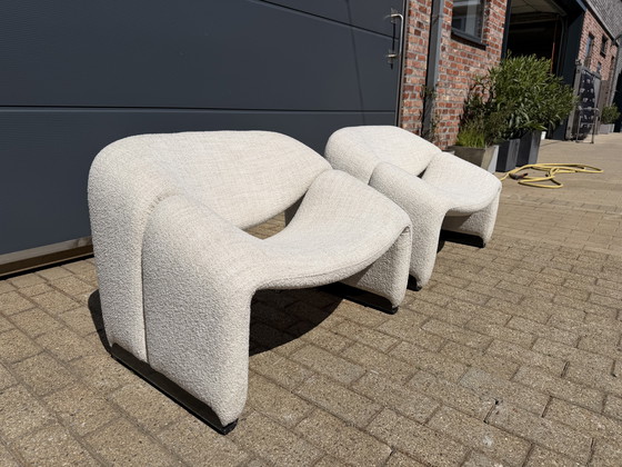 Image 1 of Artifort F598 Groovy armchairs in mint condition!! Pierre Paulin