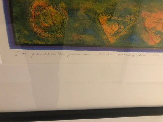 Image 1 of large framed screen print by Clemens Briels