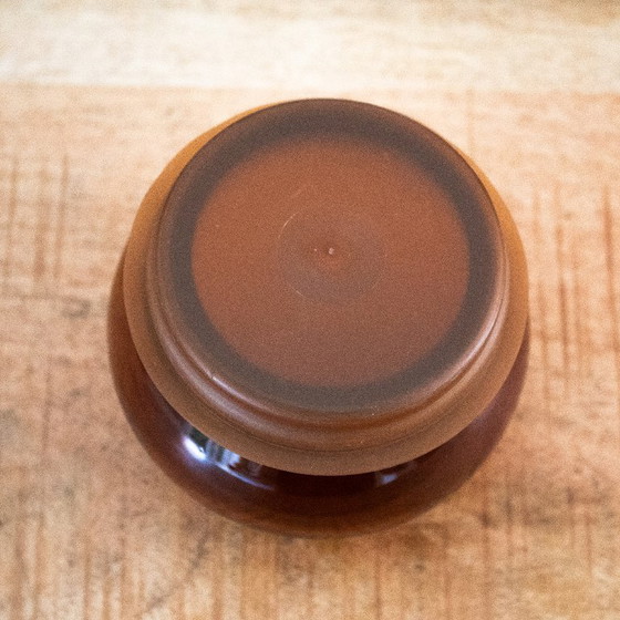 Vintage set of Belgian amber-brown glass apothecary jars – Decorative Objects (photo 7 of 10)
