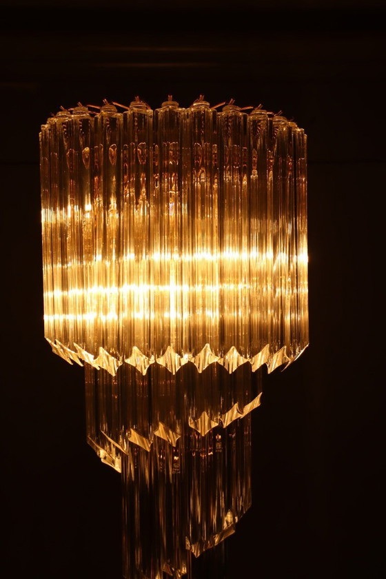 Image 1 of Large waterfall floor lamp/floor lamp by Novaresi, Murano glass, Italy, 1970s