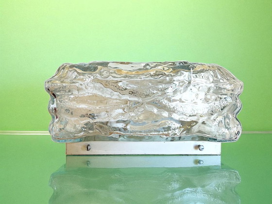 Image 1 of Lampada da incasso a soffitto o a parete in vetro rettangolare