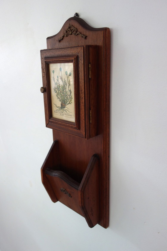 Image 1 of Boite à Clés et Porte Lettres Vintage Gravure Botanique