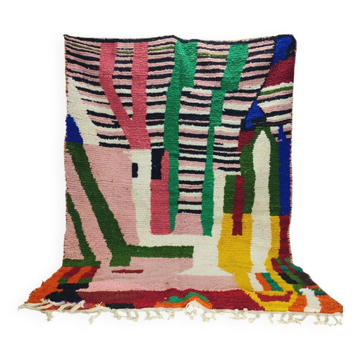 Berber Boujaad rug from Morocco in wool – 292 × 200 cm – abstract design