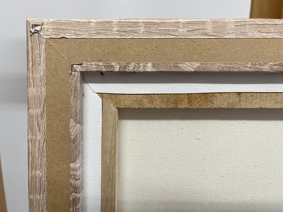 Image 1 of Paisaje de verano, pinturas acrílicas sobre lienzo, cuadro original con marco, 43 x 33 cm