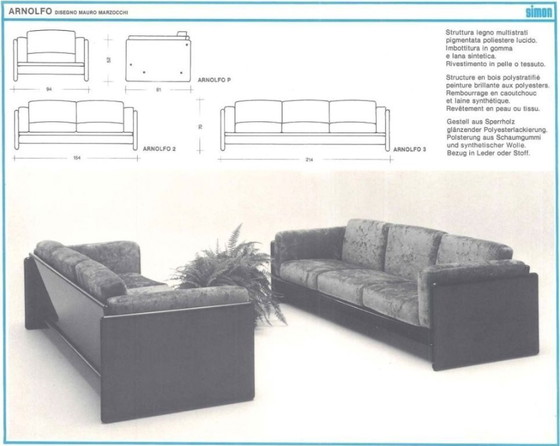 Image 1 of Satz Sessel "Arnolfo" für Simon International, Italien 1971