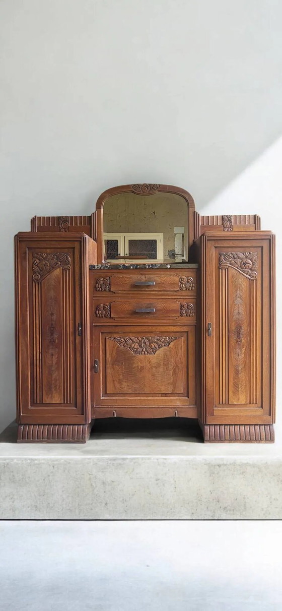 Jaren 50 Art Deco Dressoir – Opbergkast, Wood (photo 9 of 9)