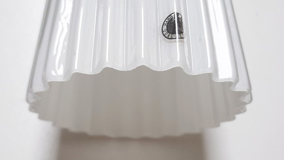 Image 1 of 2x Lamp - TYP T0712 - Opaline glas plissé - Ikea / 365+ Lunta 11