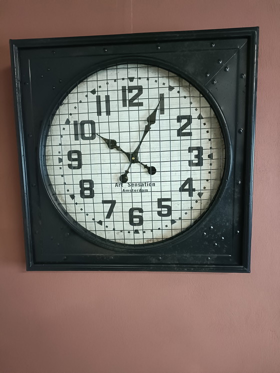 Image 1 of horloge de gare en métal
