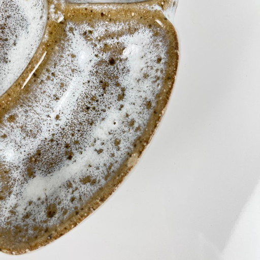 Glazed stoneware appetizer dish, 1970