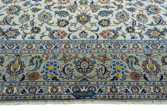 Image 1 of Tappeto orientale Kashan Cork firmato, annodato a mano - 310 x 225 cm - Verde pistacchio