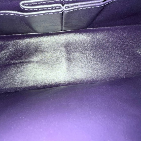 Image 1 of Chanel 2.55 Reissue 225 - Quilted Aged Calfskin Dark Violet Purple Aged Silver Hardware Series 17