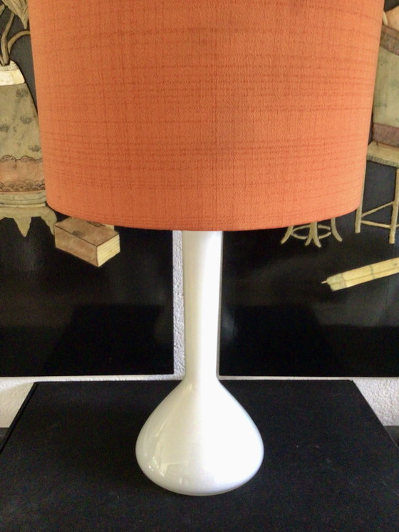 Image 1 of Vintage Kastrup Holmegaard Table Lamp with linen shade
