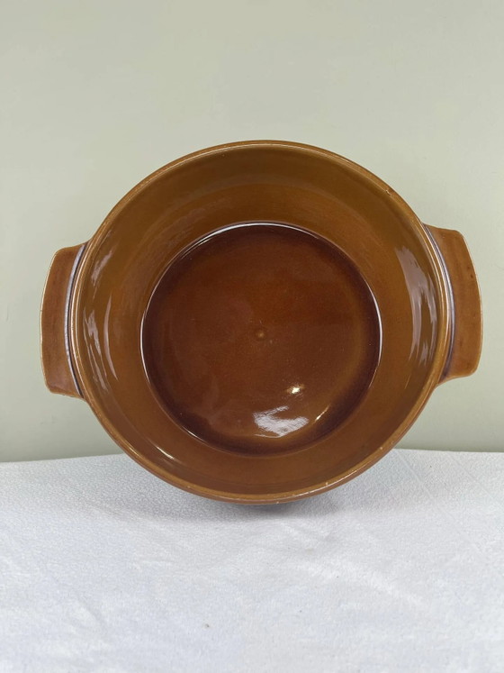 Large glazed terracotta salad bowl – Porcelain, Rustic (photo 2 of 9)