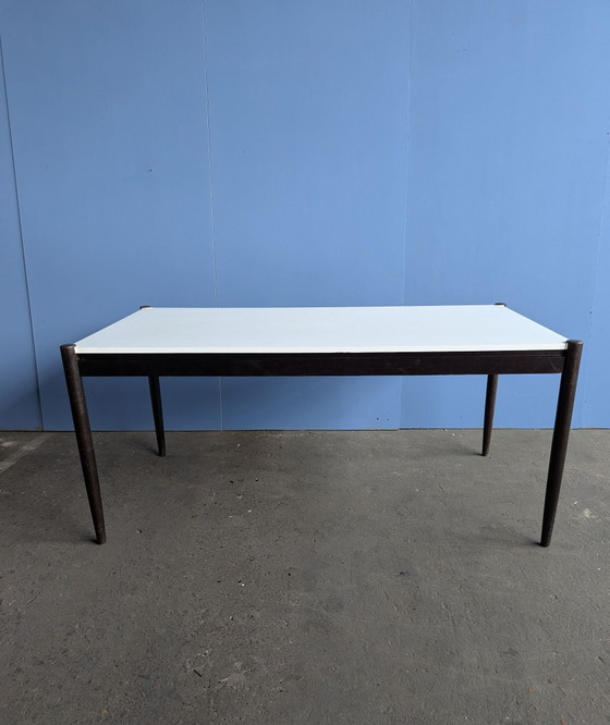 Vintage witte formica / wenge eettafel Pastoe – Hout (photo 7 of 15)