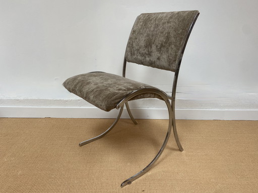 Suite von 5 Stühlen aus Chrom von Boris Tabacoff für Maison Christophe, Circa 1970