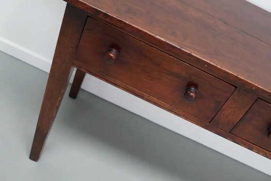 Image 1 of Tavolino rustico inglese in legno di ciliegio, anni '50