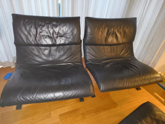 Image 1 of 2 Saporiti Onda Sessel und Fußhocker