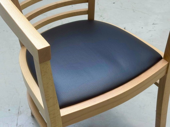 Sillón “Charles” de Jan Kurtz en madera de haya y cuero, 2012. – Sillas auxiliares, Leather, Wood (photo 6 of 12)