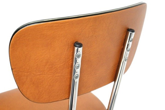 Image 1 of Vintage Nova chair in faux leather - 1970s, orange-brown